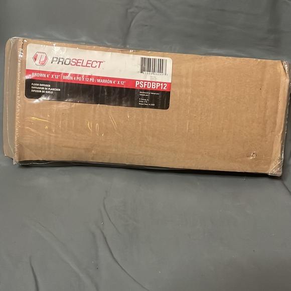 New In Package Pro Select Brown 4”x12” Floor Diffuser Vent Cover - Picture 2 of 2